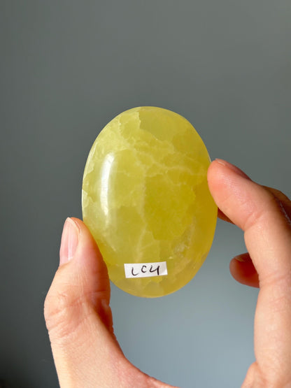 Lemon Calcite Palm Stone | YOU PICK! | Uplifting Crystal for Joy, Confidence & Energy | Polished Yellow Gem for Healing and Daily Positivity