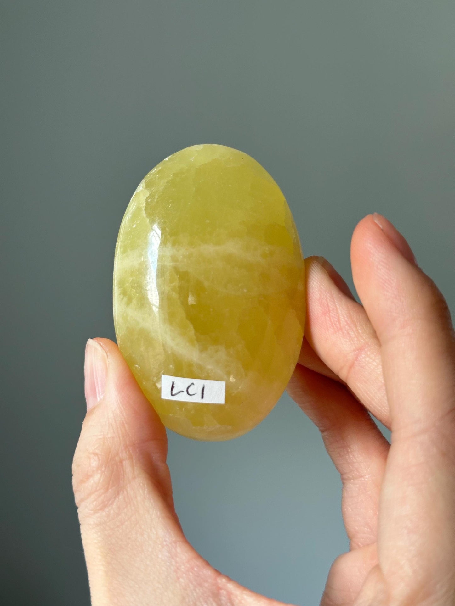 Lemon Calcite Palm Stone | YOU PICK! | Uplifting Crystal for Joy, Confidence & Energy | Polished Yellow Gem for Healing and Daily Positivity