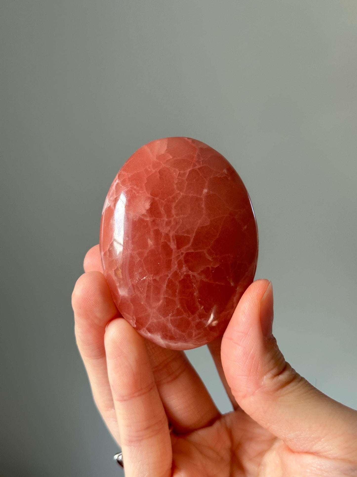 Rose Calcite Palm Stone - YOU PICK!