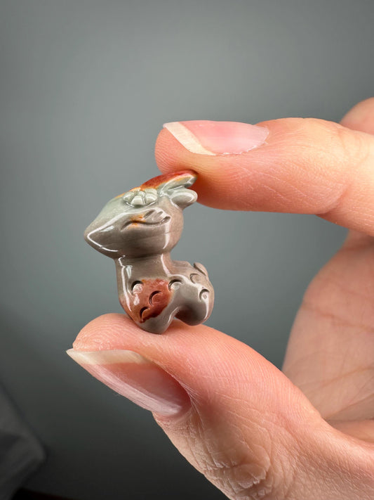 Mini Alashan Agate Deer Carving