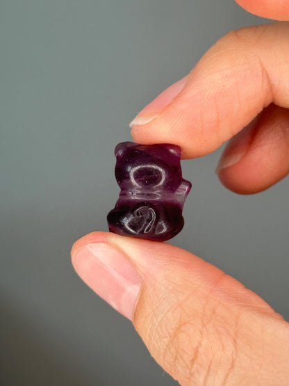 Mini Fluorite Lucky Cat Carving | Crystal Maneki Neko for Good Fortune, Joy & Prosperity | Adorable Gemstone Feng Shui Decor
