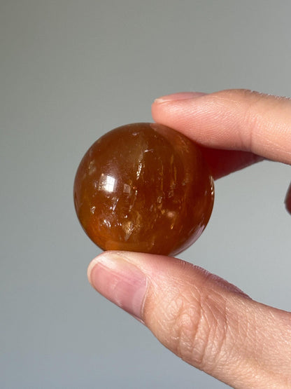Honey Calcite Sphere - YOU PICK! - Crystal Healing Ball, Solar Plexus Chakra Stone, Yellow Gemstone Decor, Energy Focus Meditation Tool