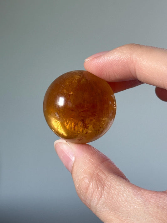 Honey Calcite Sphere from India