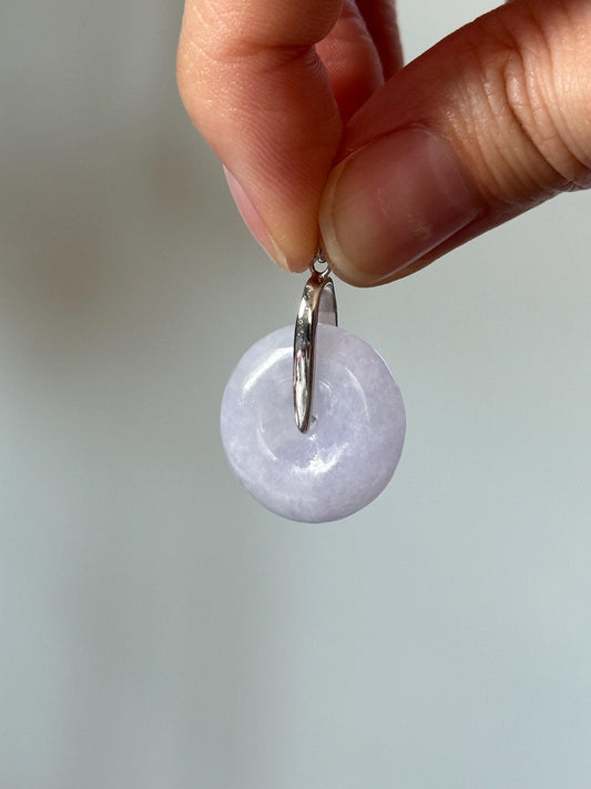 Light Lavender Jade Donut Pendant–YOU PICK!