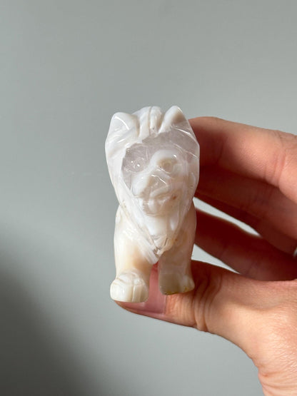White Banded Agate Lion – YOU PICK!