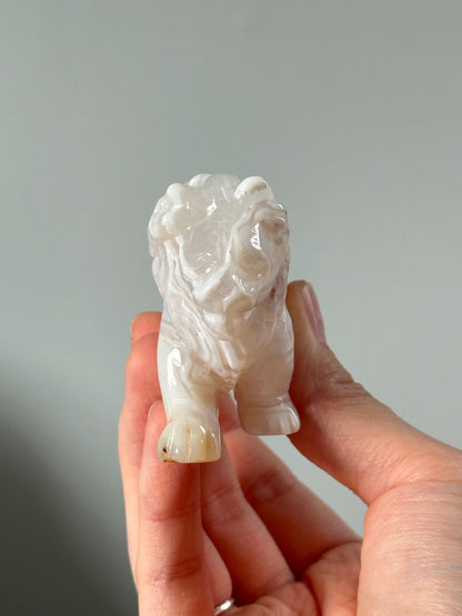 White Banded Agate Lion – YOU PICK!