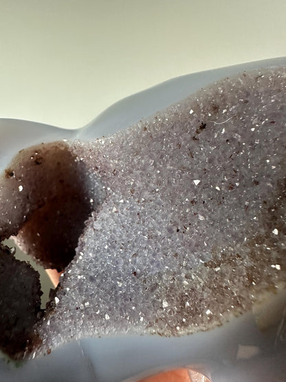 Druzy Agate Dolphin – Self-Standing Crystal Figurine, Natural Gemstone Dolphin, Carved Animal Decor, Unique Ocean Display Gift
