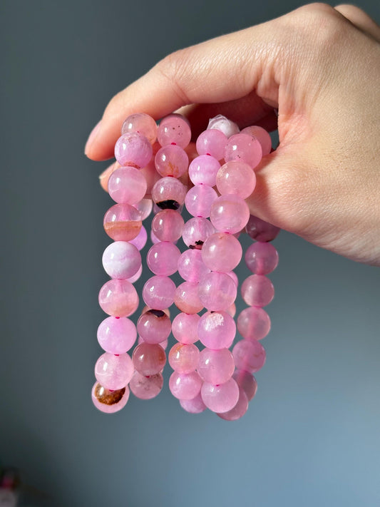 Pink Aragonite Bracelet - YOU PICK! | Heart & Emotional Balance | Soothing Crystal Jewelry for Self-Love, Calming and Inner Peace