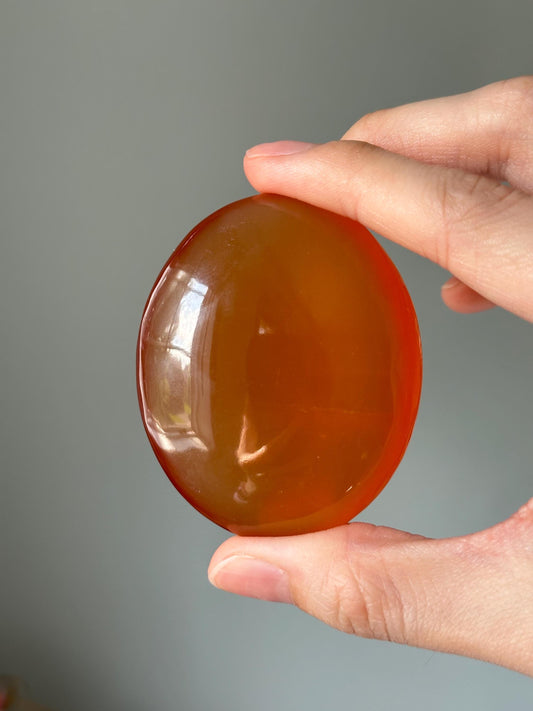 Honey Calcite Palm Stone from Pakistan | YOU PICK! | Crystal for Confidence, Motivation & Solar Plexus | Polished Palm Stone
