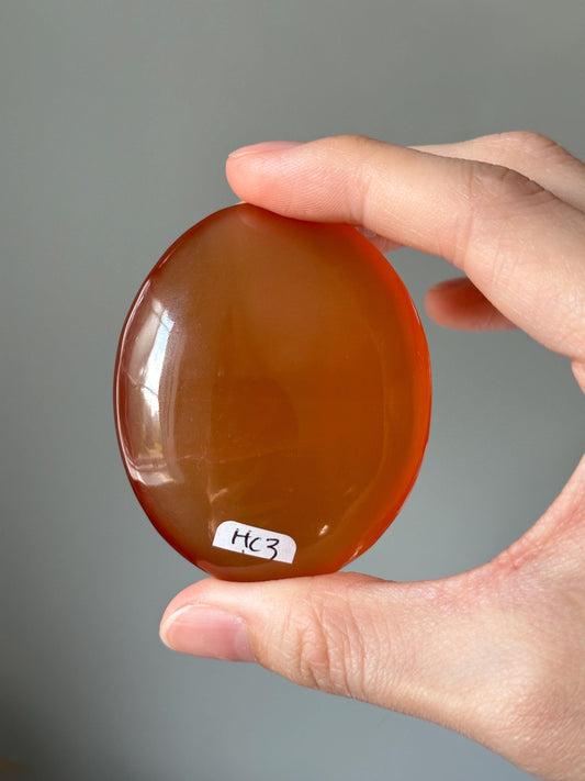 Honey Calcite Palm Stone from Pakistan | YOU PICK! | Crystal for Confidence, Motivation & Solar Plexus | Polished Palm Stone