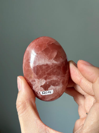 Rose Calcite Palm Stone - YOU PICK!