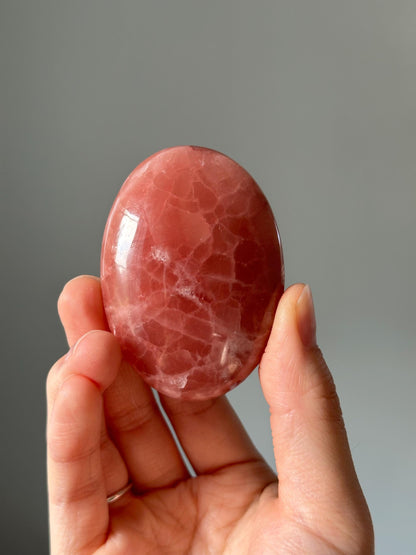 Rose Calcite Palm Stone - YOU PICK!