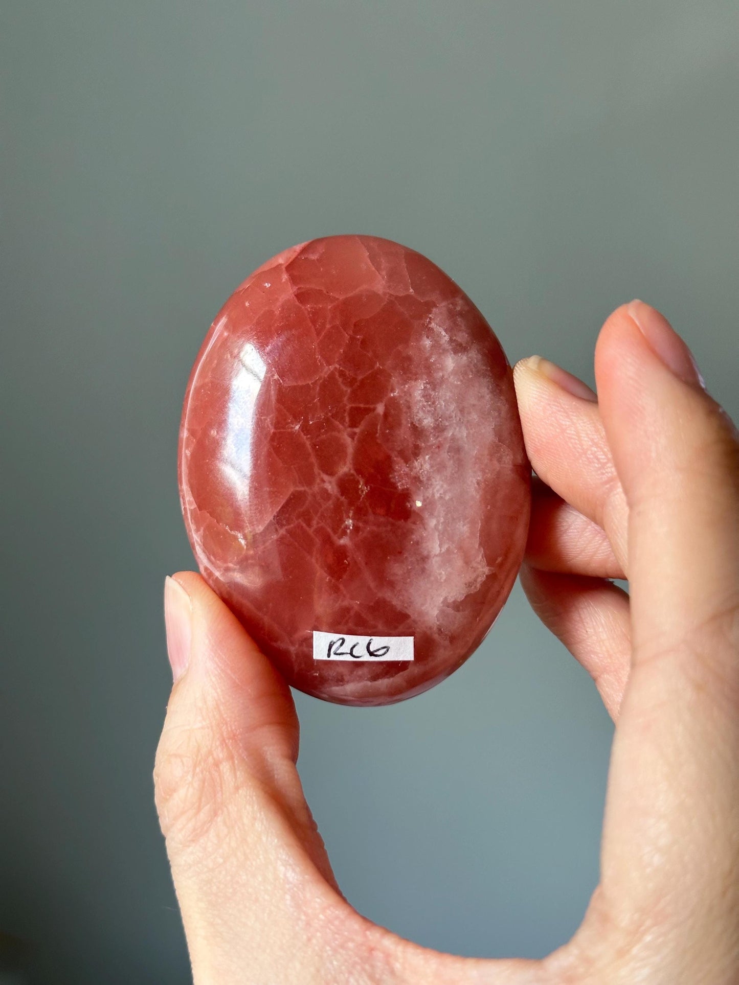 Rose Calcite Palm Stone - YOU PICK!