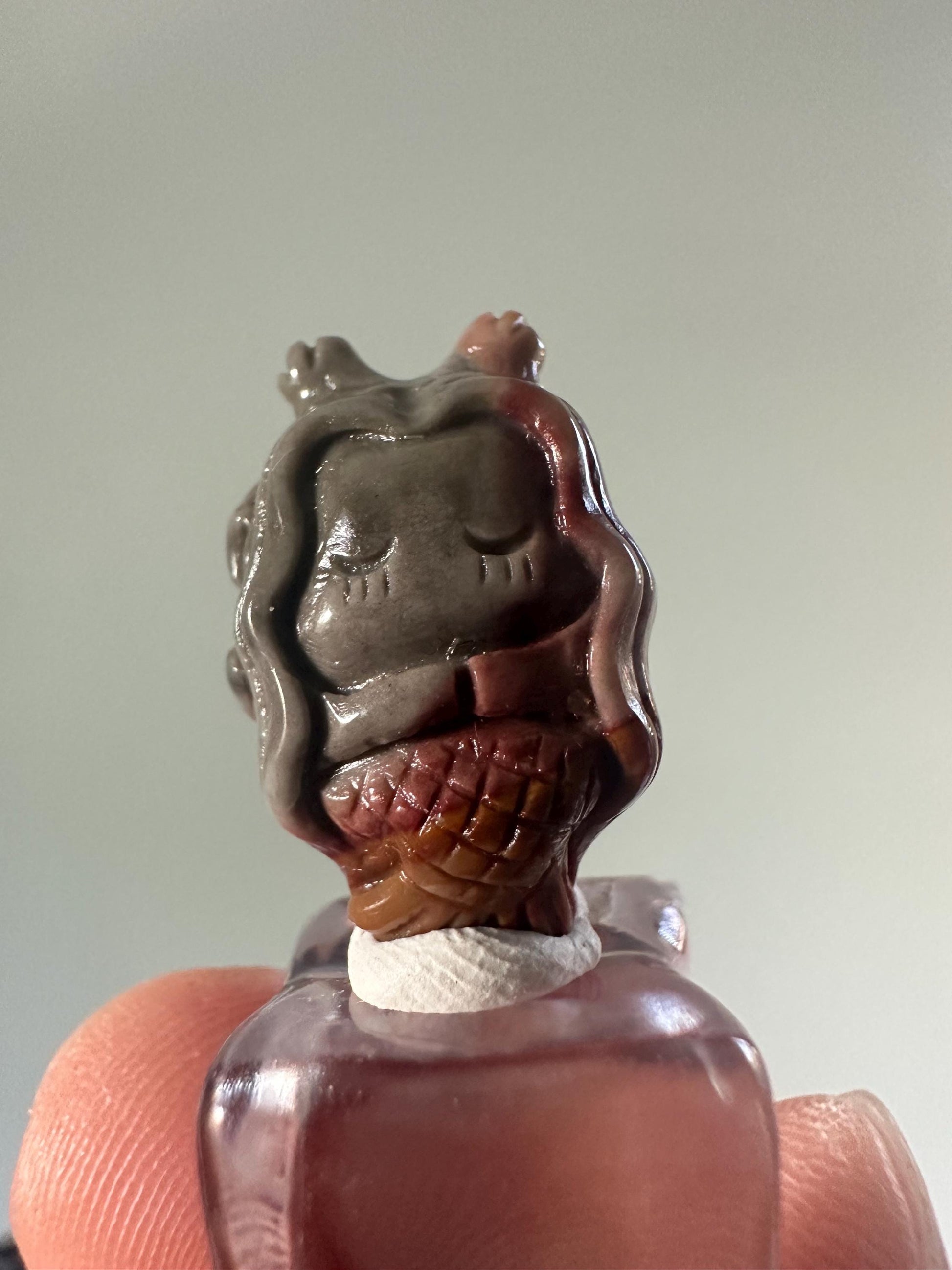 Mini Alashan Agate Mermaid – Carved Crystal Figurine, Gemstone Ocean Decor, Small Crystal Mermaid Sculpture, Unique Fantasy Gift