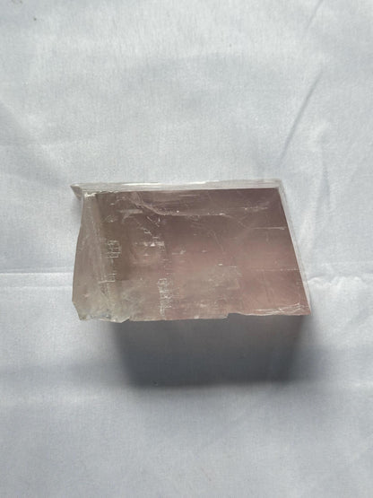 Lavender Balmat Calcite Cleave with Pyrite | Sharp, Transparent Crystal from New York| Natural Collector’s Specimen or Display Stone