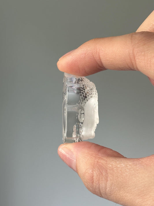 Clear Quartz Buddha Head