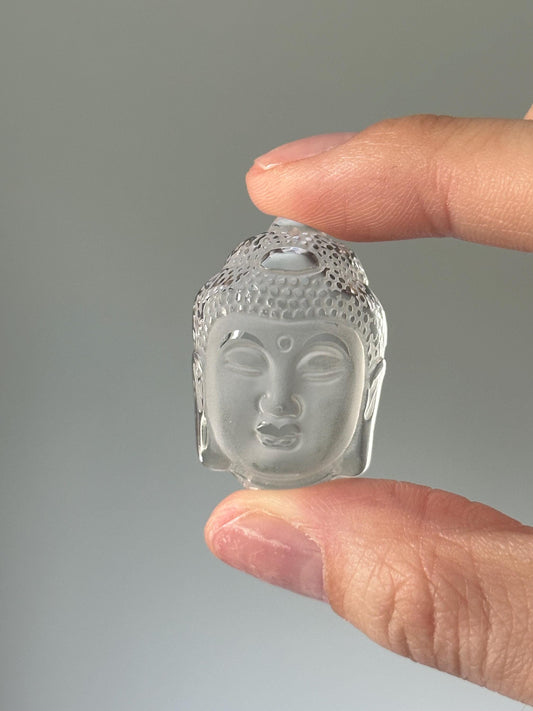 Clear Quartz Buddha Head