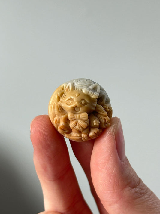 Alashan Agate Fox with Bow Medallion – YOU PICK!