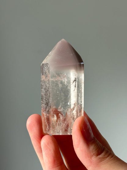 Pink Lithium Quartz Tower