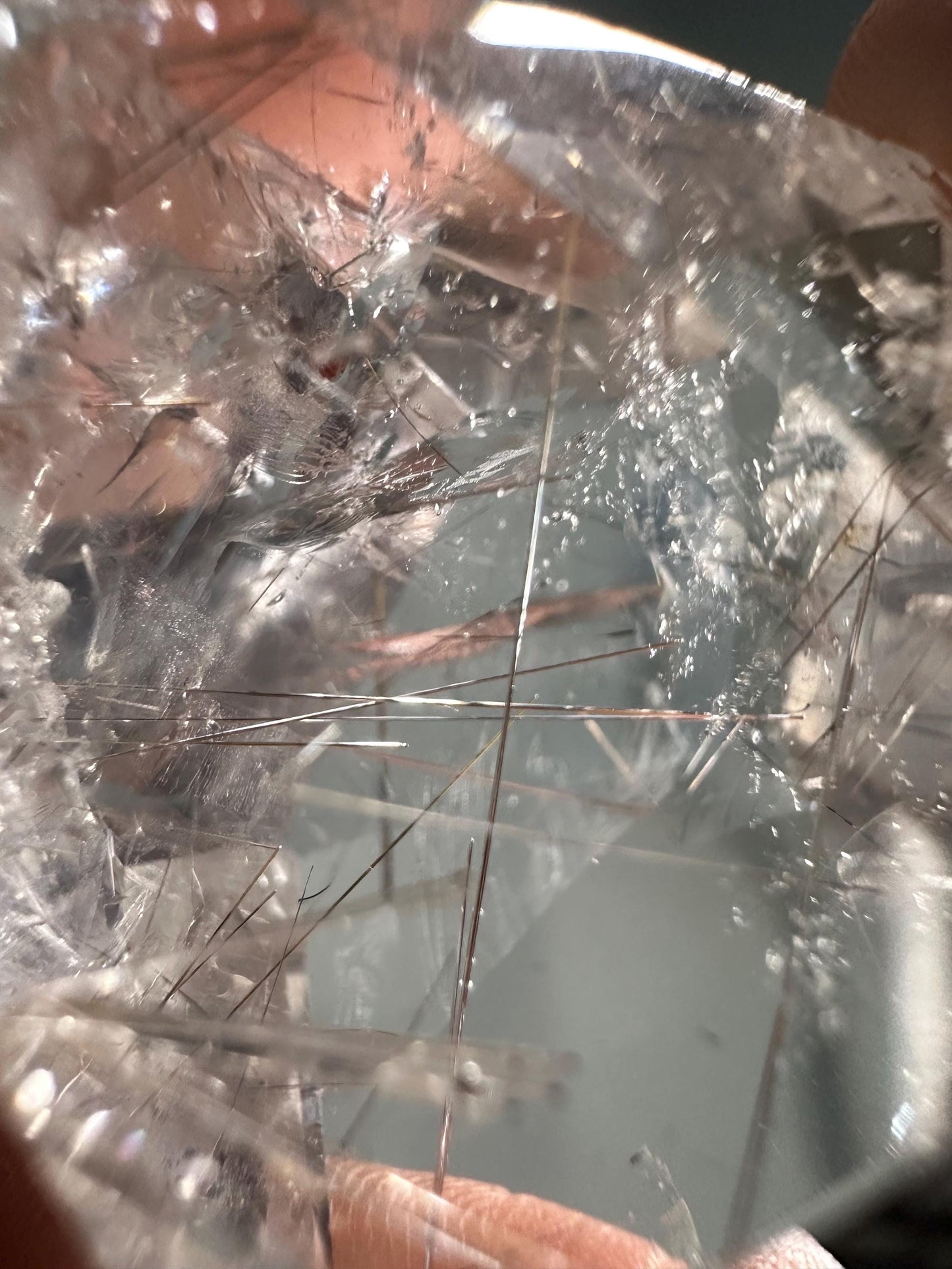 Quartz with Rutile on Stand – Natural Lodolite Crystal, Scenic Inclusion Gemstone, Polished Display Piece, Unique Collector Decor