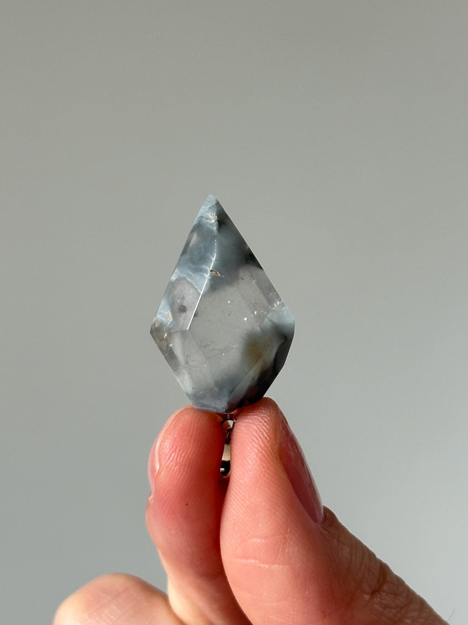 Blue Tara Crystal Pendant – Natural Polished Gemstone Jewelry, Soothing Blue Tones, Unique Statement Necklace, Gift or Crystal Accessory