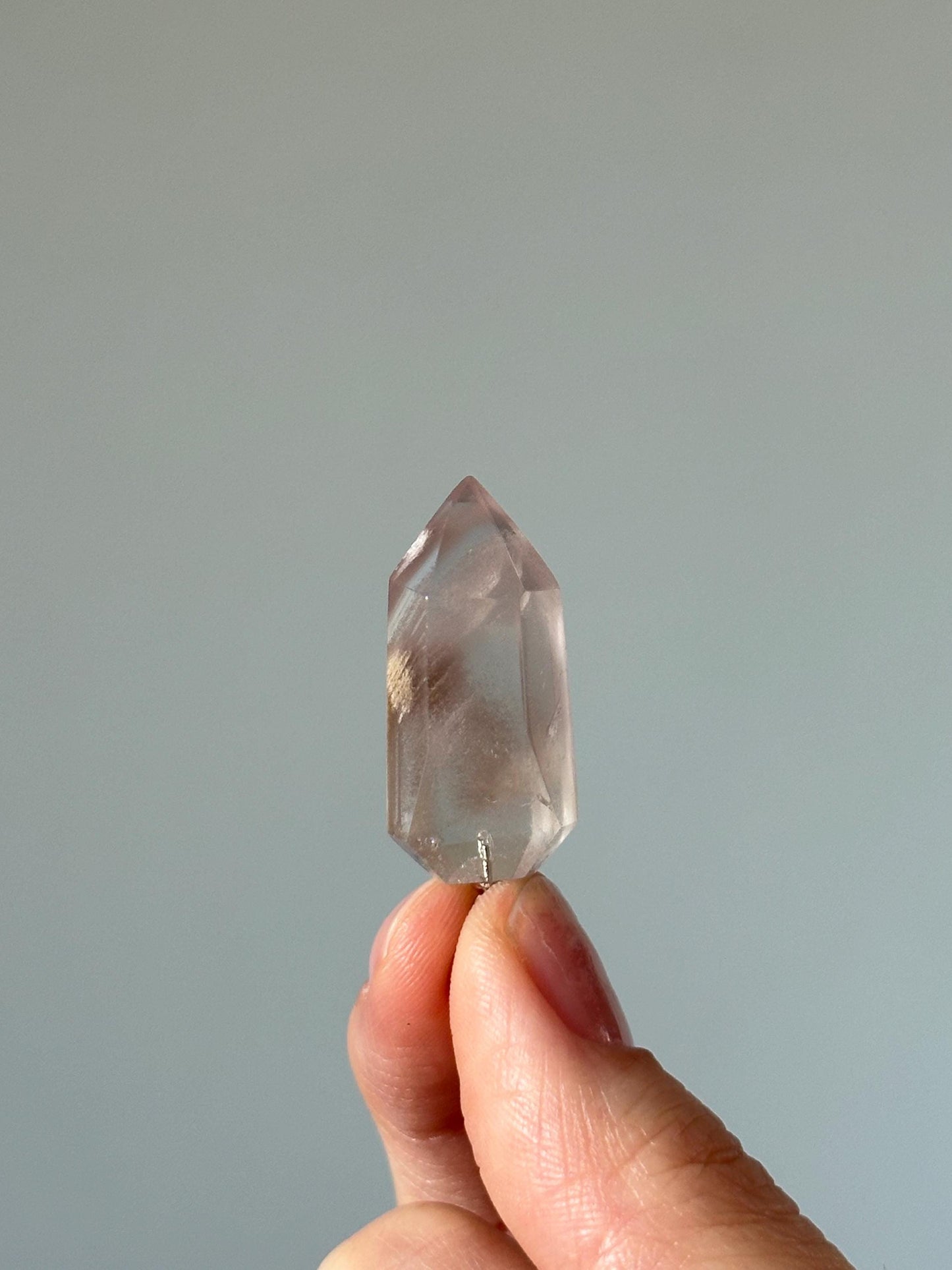 Pink Lithium Crystal Pendant – Natural Soothing Gemstone Jewelry Stone, Polished Crystal Necklace, Calming Gift Idea