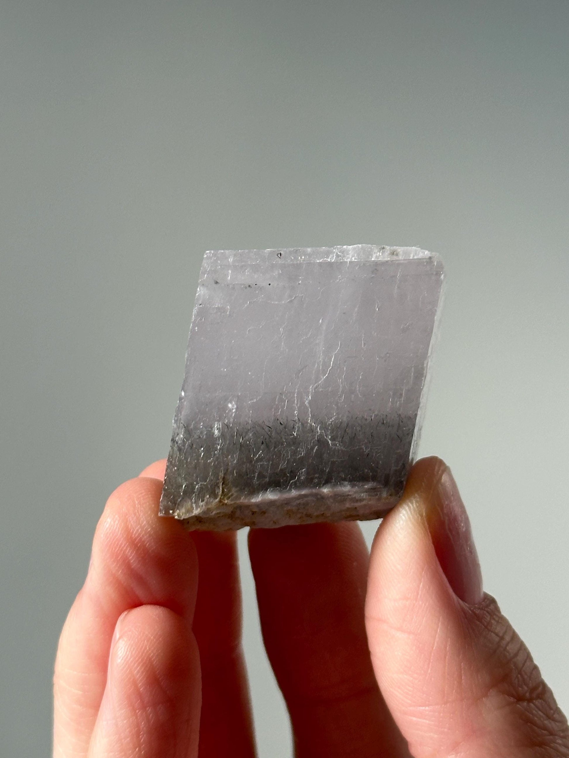 Raw Lavender Calcite with Rutile – Natural Crystal Display, Soft Purple Gemstone with Metallic Sparkle, Unique Stone or Decor