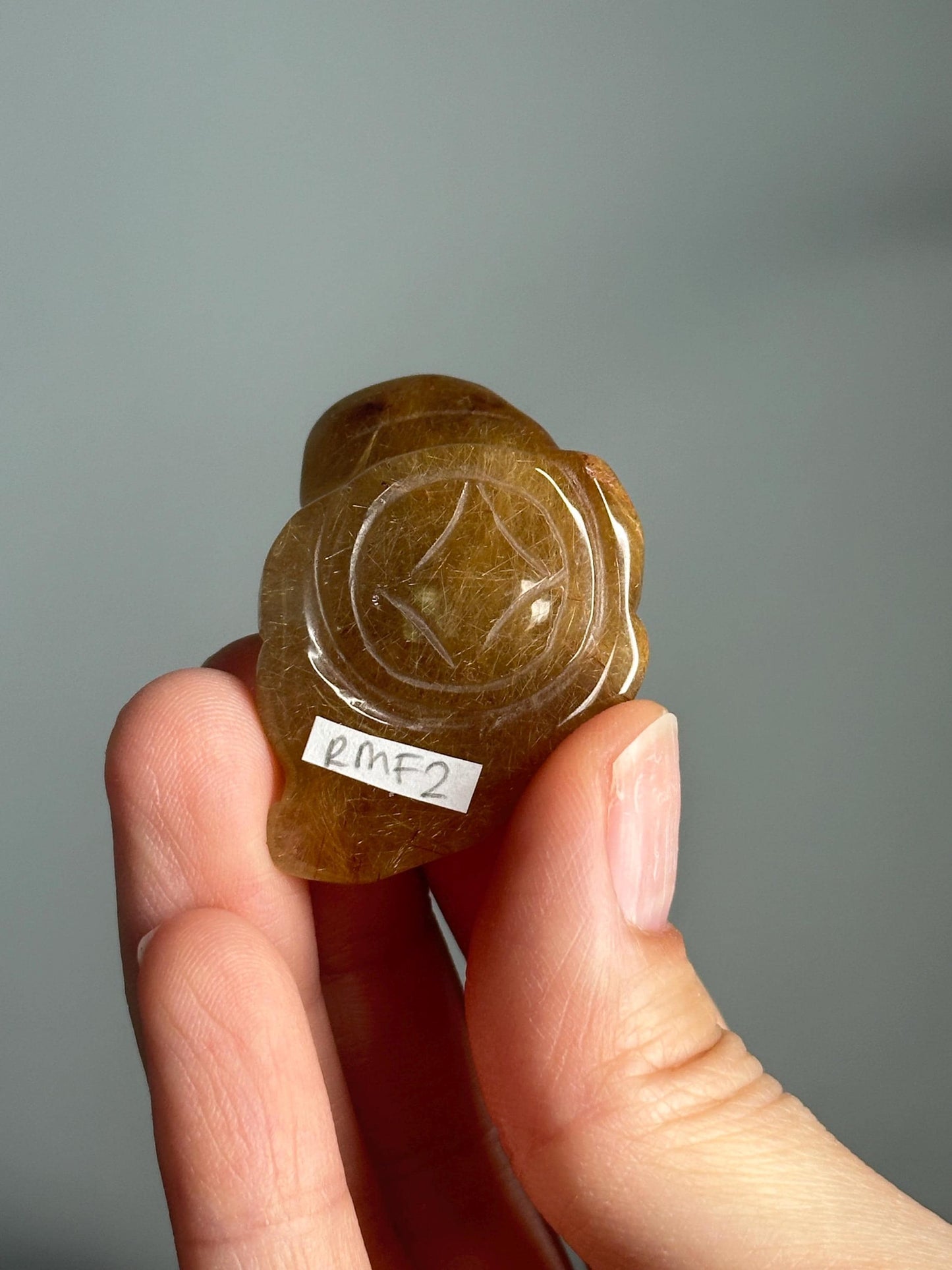 Golden Rutile Quartz Money Frog – Carved Crystal Wealth Toad, Natural Gemstone for Abundance, Feng Shui Decor, Prosperity and Luck Charm