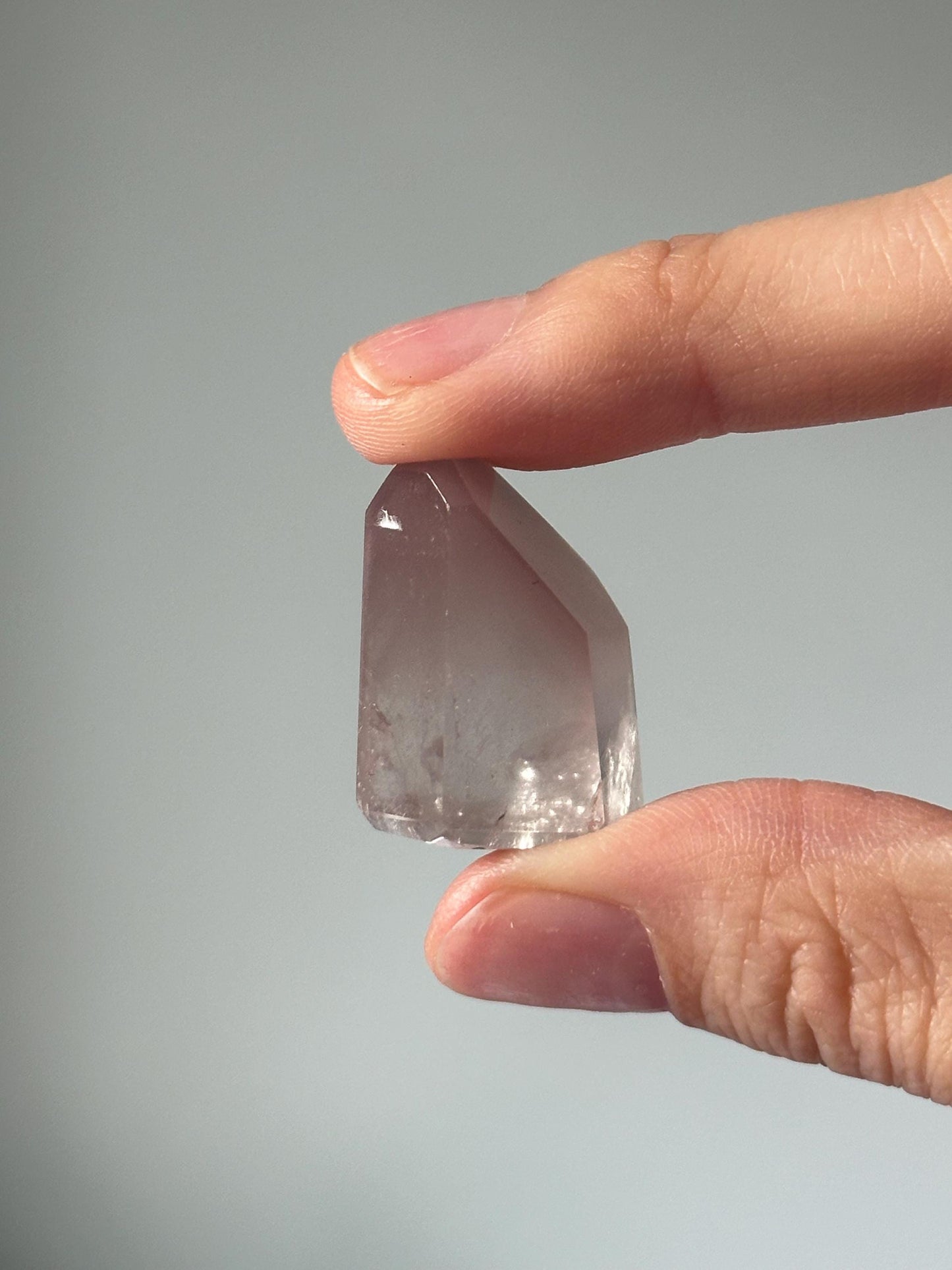 Pink Lithium Quartz Tower – Polished Crystal Point, Natural Soothing Stone for Emotional Calming Gemstone Decor, Energy Tool