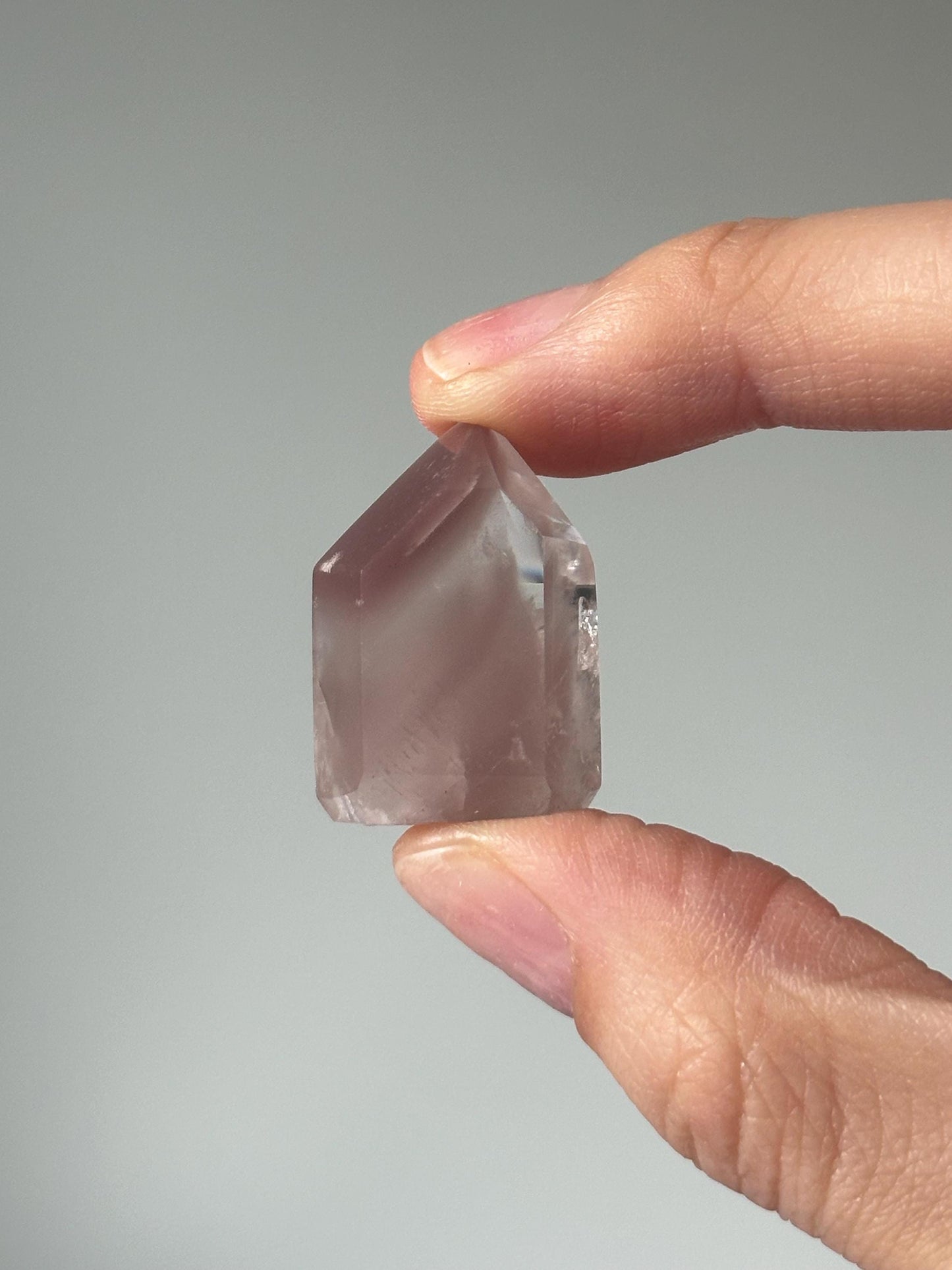 Pink Lithium Quartz Tower – Polished Crystal Point, Natural Soothing Stone for Emotional, Calming Gemstone Decor, Energy Tool