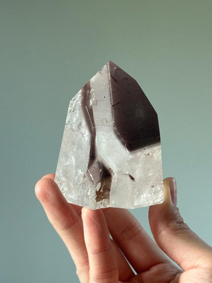 Pink Lithium Quartz Tower – Polished Crystal Point, Natural Soothing Stone for Emotional, Calming Gemstone Decor, Energy Tool