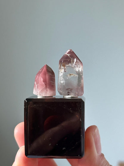 Mini Pink Lithium Set – Natural Calming Crystal Collection, Soothing Gemstones for Emotional , Pocket-Sized Energy Tools or Decor