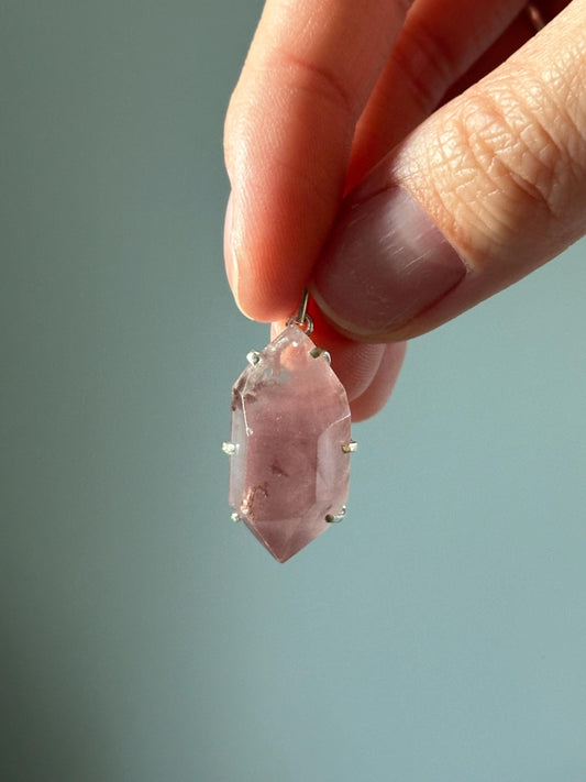 Pink Lithium Crystal Pendant