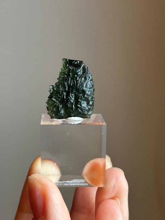 Moldavite – Authentic Tektite from Czech Republic, Powerful Transformation Crystal for Awakening, High Vibration, and Spiritual Growth