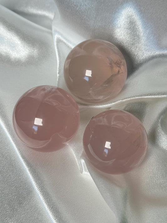 Rose Quartz Sphere – You Pick! Polished Pink Crystal Orb of Love, Gentle Heart Chakra Stone, Decor, or Gift Display