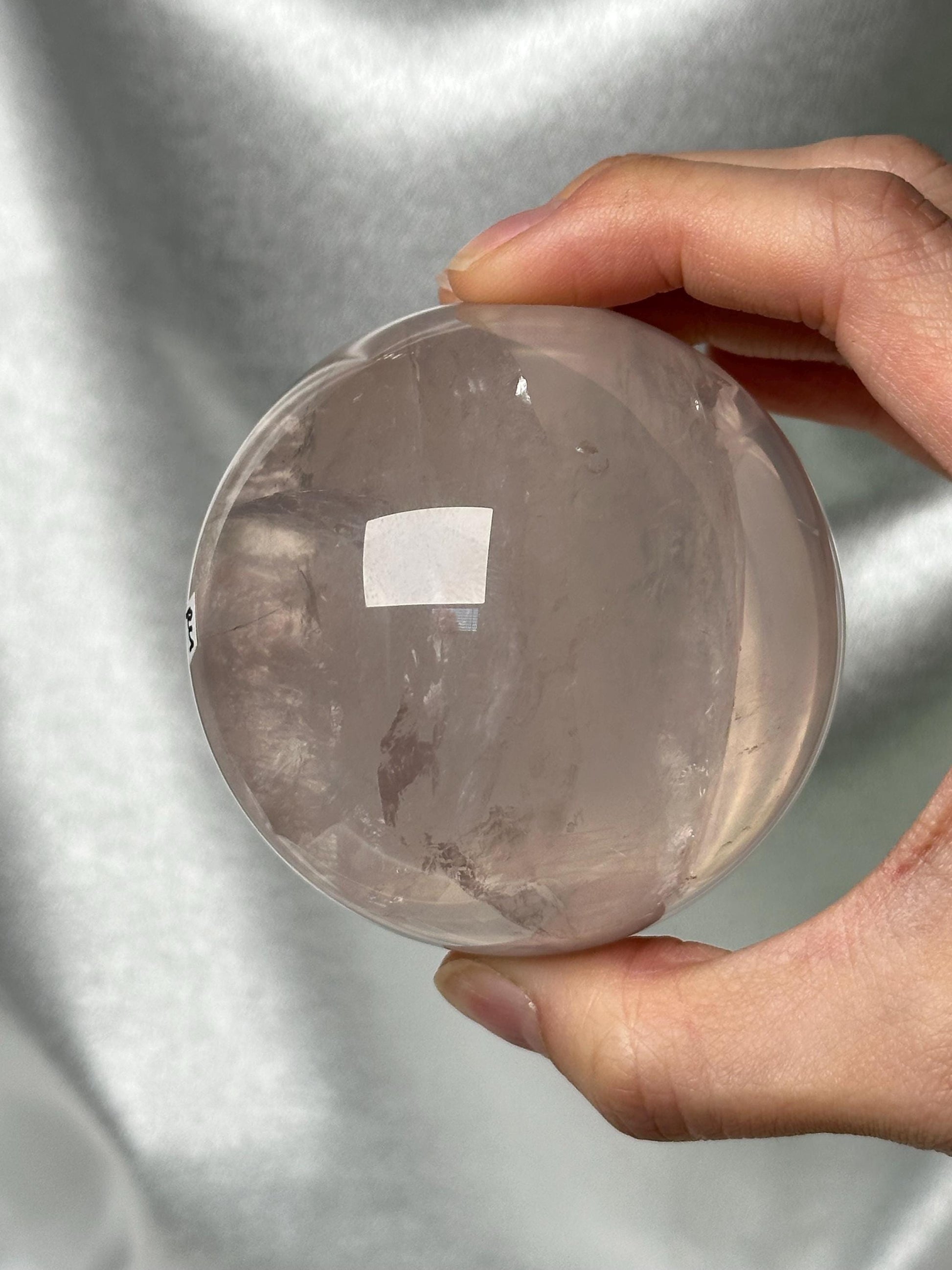 Rose Quartz Sphere – Polished Pink Crystal Orb of Love, Gentle Heart Chakra Stone Decor, Meditation, or Gift Display