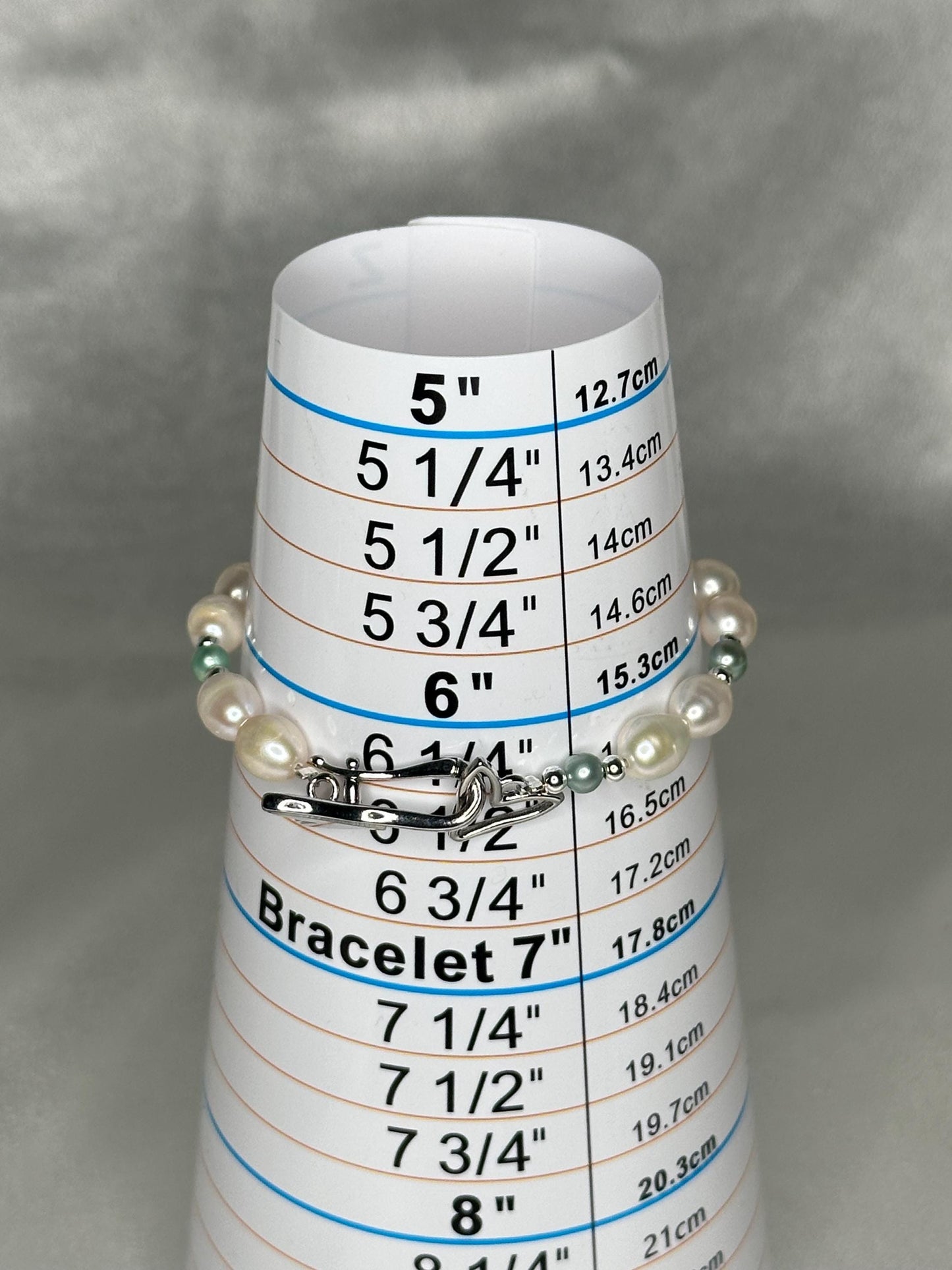 Pearl Bracelet with Silver Spacers & Mermaid Tail Clasp, Feminine Ocean-Inspired Jewelry for Elegance, Grace and Intuition