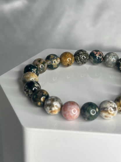 Ocean Jasper Bracelet | Natural Multicolor Gemstone Bracelet | Nurturing Crystal for Positivity, Balance & Inner Calm | Thoughtful Gift