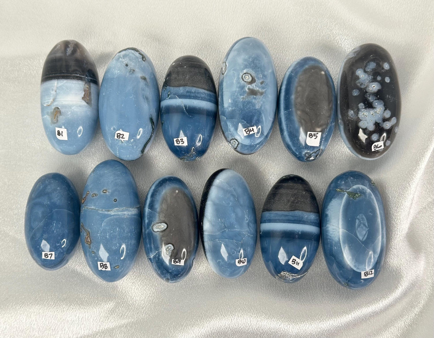 Owyhee Blue Opal Shiva Lingam | YOU PICK! | Polished Natural Blue Gemstone | Calming Collectible Stone for Balance, Intuition & Tranquility