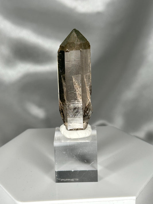 Smoky Quartz Point – Tiefen Glacier, Urseren, Switzerland – Alpine Mineral Specimen, Collector’s Crystal, Grounding & Protective Energy