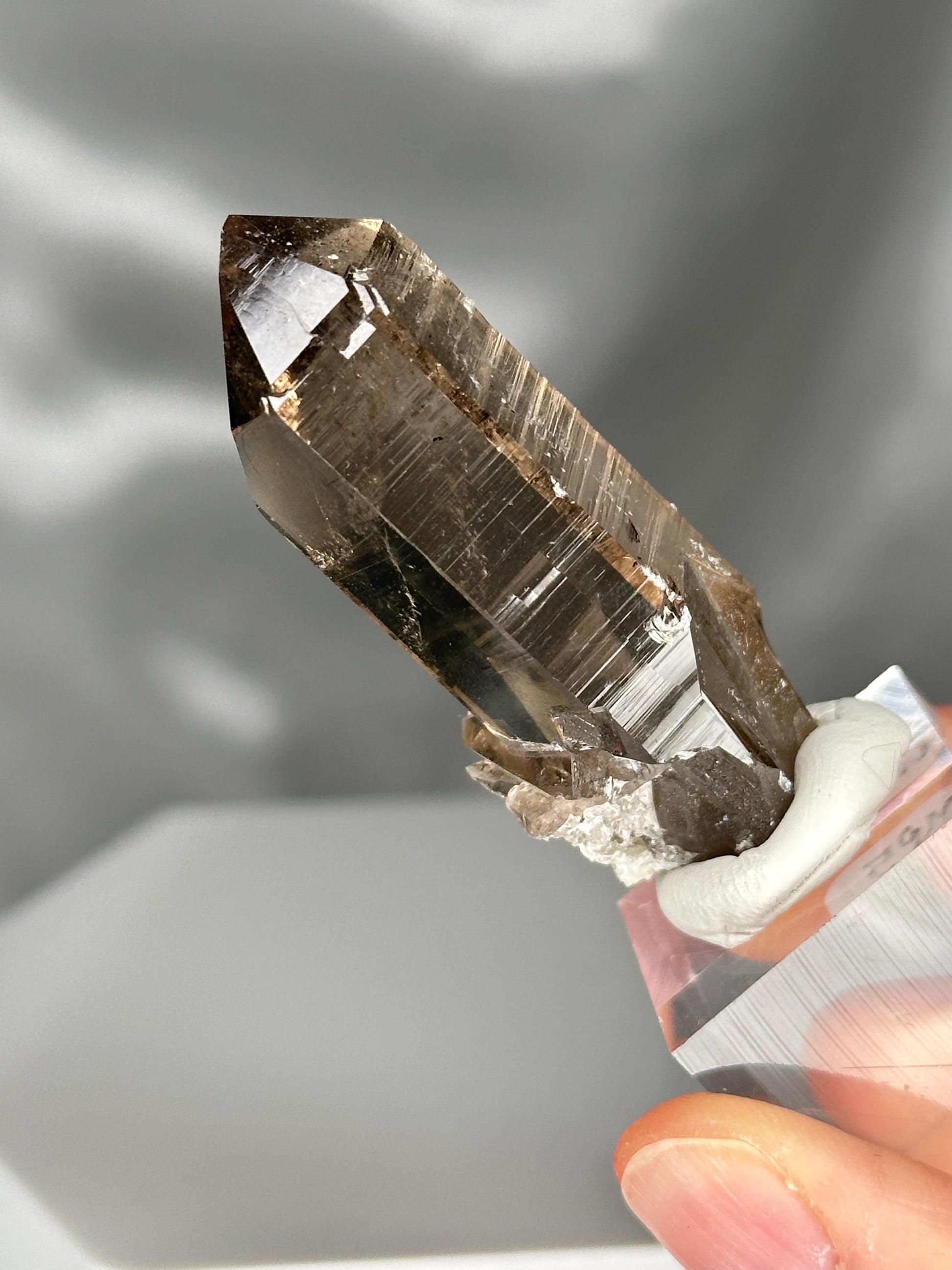 Smoky Quartz Point – Tiefen Glacier, Urseren, Switzerland – Alpine Mineral Specimen, Collector’s Crystal, Grounding & Protective Energy