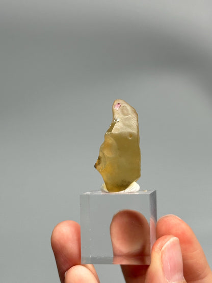 Libyan Desert Glass – Rare Tektite from the Sahara, High-Vibration Crystal for Manifestation, Solar Plexus Activation, or Collector Display