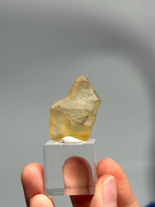 Libyan Desert Glass – Rare Tektite from the Sahara, High-Vibration Crystal for Manifestation, Solar Plexus Activation, or Collector Display