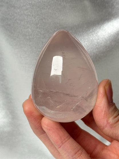 Rose Quartz Egg – You Pick! Polished Pink Crystal for Love, Heart Chakra Gemstone for Meditation, Display, or Spiritual Gift