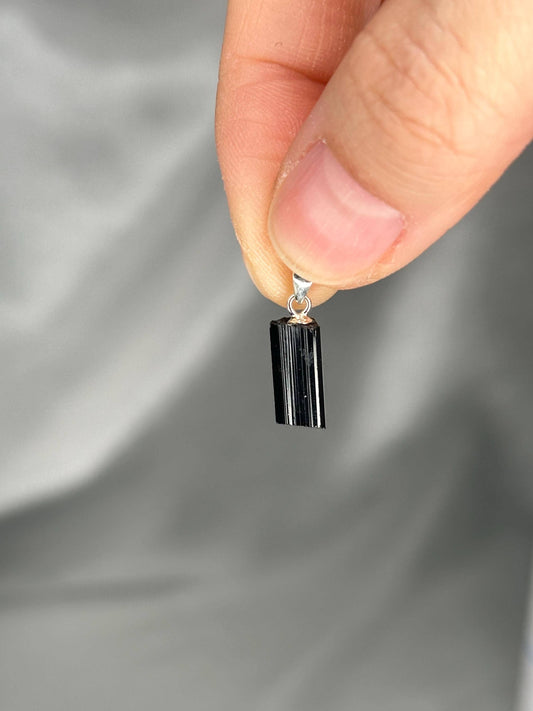 Black Tourmaline Pendant | Natural Stone Necklace | Raw Black Tourmaline Crystal Jewelry for Men & Women | Handmade Protective Gift Everyday