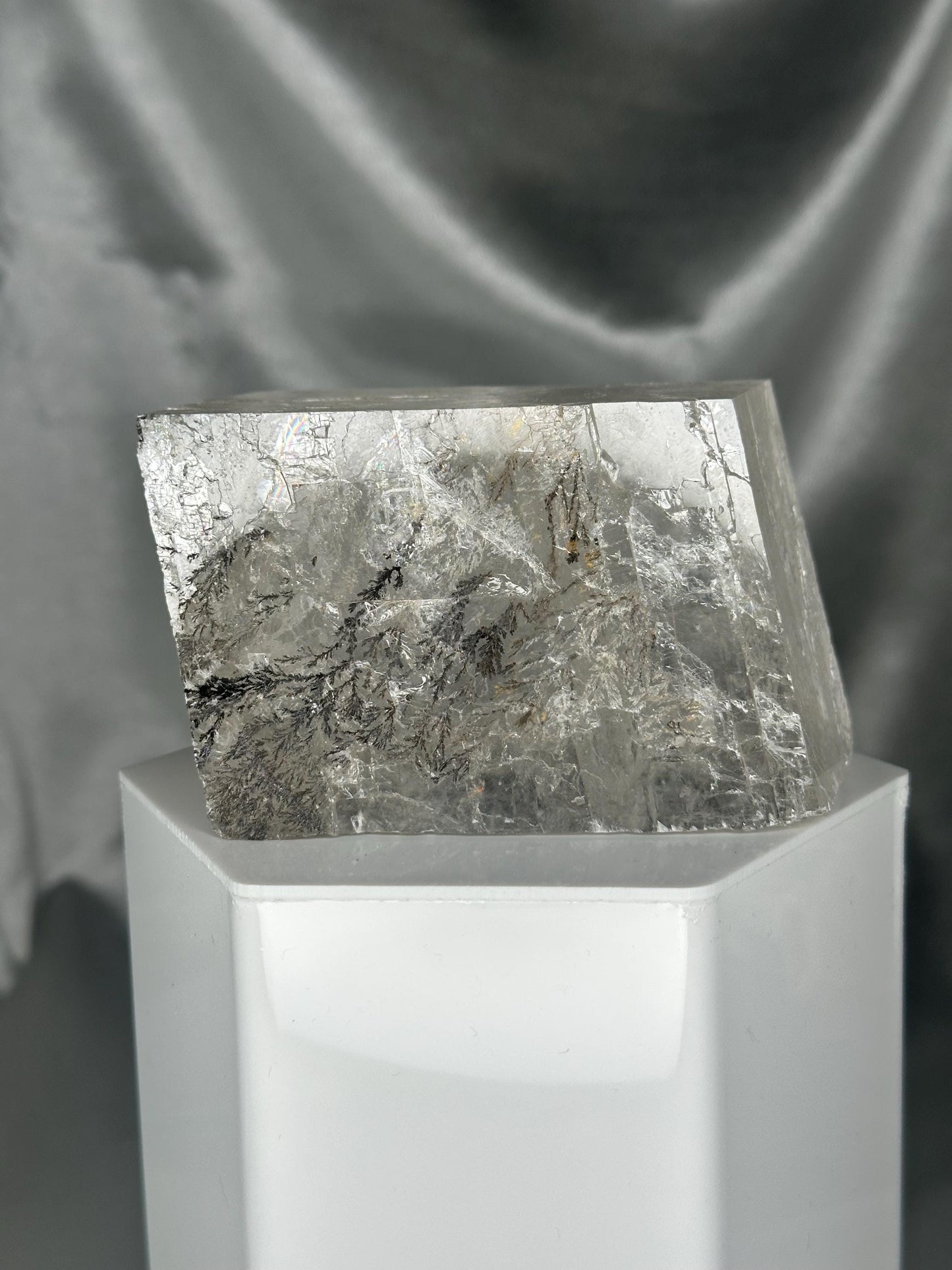 Dendritic Calcite Crystal from Brazil | Natural Veined Healing Stone | Unique Patterned Calcite Mineral Specimen | Earthy Crystal Decor Gift