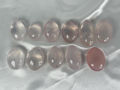 HQ Rose Quartz Palm Stones - You Pick! | Natural Pink Crystal | Polished Gemstone for Gift or Display | HQ Rose Quartz for Heartfelt Décor