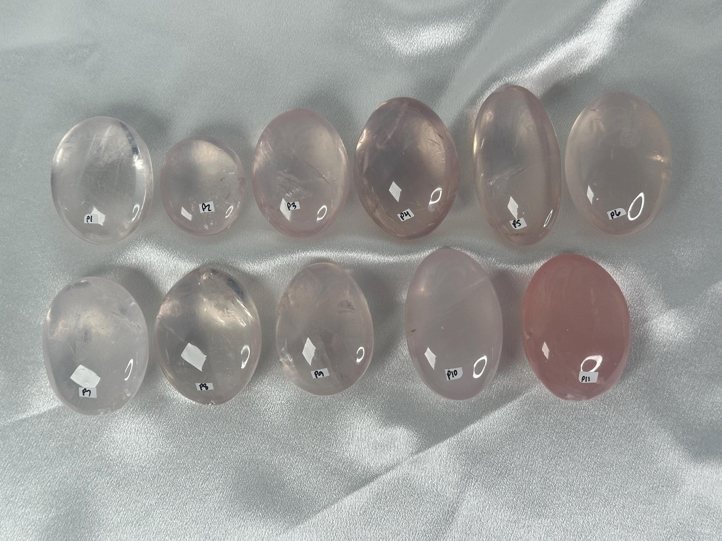 HQ Rose Quartz Palm Stones - You Pick! | Natural Pink Crystal | Polished Gemstone for Gift or Display | HQ Rose Quartz for Heartfelt Décor