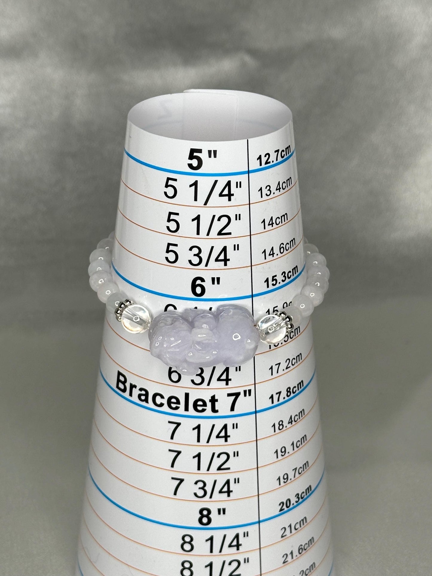 Lilac Guardian – Lavender Jade Bracelet with Lavender Jade Pixiu Bead, Calming Crystal for Abundance, Protection & Gentle Spiritual Power