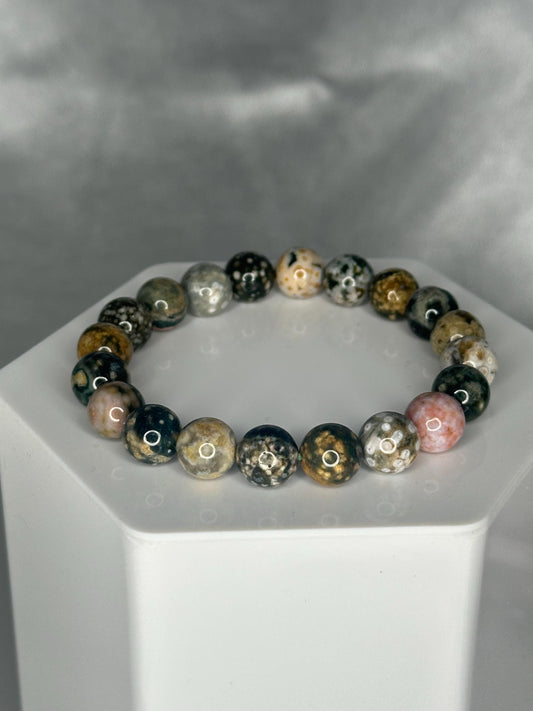 Ocean Jasper Bracelet | Natural Multicolor Gemstone Bracelet | Nurturing Crystal for Positivity, Balance & Inner Calm | Thoughtful Gift